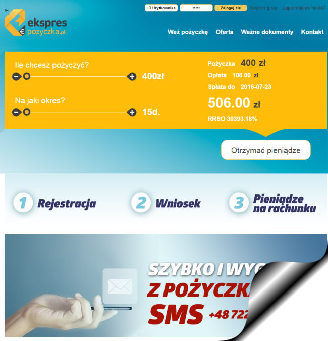 Ekspres Pożyczka - szybka pożyczka przez internet od 15 do 120 dni Ekspres Pożyczka - szybka pożyczka przez internet od 15 do 120 dni