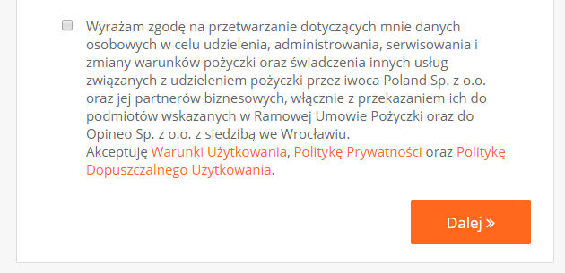 Zgoda na przetwarzanie danych Zgoda na przetwarzanie danych