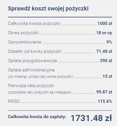 1.000 zł na 18 miesięcy 1.000 zł na 18 miesięcy