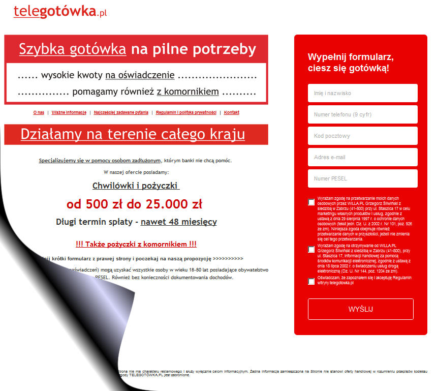 Szybka Pożyczka Przez Internet Na Dowód