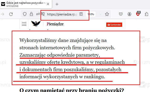 Opis jak RP doszła do ofert