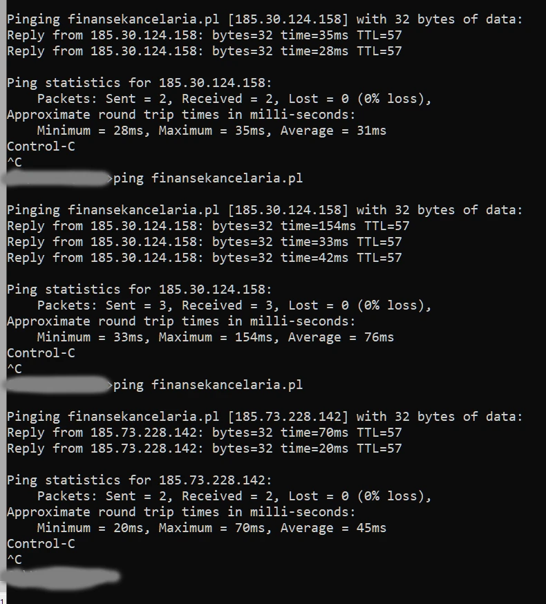 Ping finansekancelaria.pl