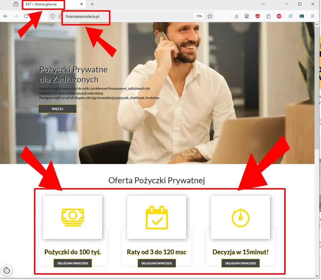 Strona www finansekancelaria.pl