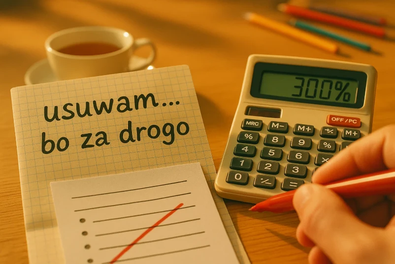 Usuwam chwilówki > 300% RRSO bo za drogo